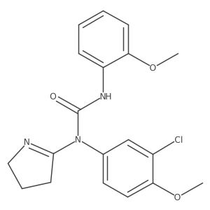1-(3-chloro-4-methoxyphenyl)-1-(3,4-dihydro-2H-pyrrol-5-yl)-3-(2-methoxyphenyl)urea结构式