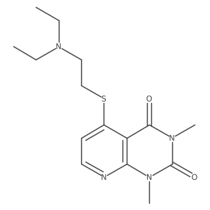 5-((2-(diethylamino)ethyl)thio)-1,3-dimethylpyrido[2,3-d]pyrimidine-2,4(1H,3H)-dione Structure