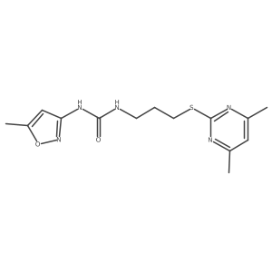 1-(3-((4,6-Dimethylpyrimidin-2-yl)thio)propyl)-3-(5-methylisoxazol-3-yl)urea Structure