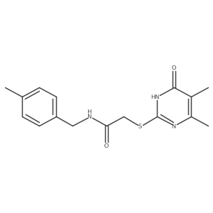 2-((4,5-dimethyl-6-oxo-1,6-dihydropyrimidin-2-yl)thio)-N-(4-methylbenzyl)acetamide Structure