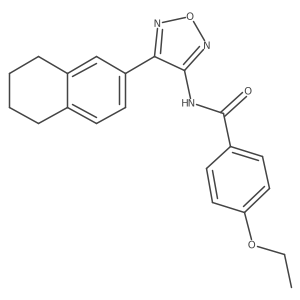 4-ethoxy-N-[4-(5,6,7,8-tetrahydronaphthalen-2-yl)-1,2,5-oxadiazol-3-yl]benzamide结构式