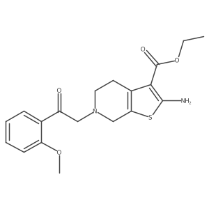 Ethyl 2-amino-6-[2-(2-methoxyphenyl)-2-oxoethyl]-4,5,6,7-tetrahydrothieno[2,3-c]pyridine-3-carboxylate结构式
