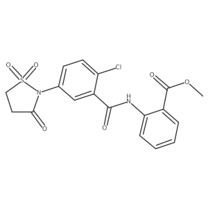 Methyl 2-[2-chloro-5-(1,1,3-trioxo-1lambda6,2-thiazolidin-2-yl)benzamido]benzoate结构式