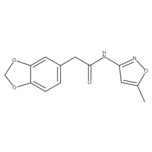 2-(benzo[d][1,3]dioxol-5-yl)-N-(5-methylisoxazol-3-yl)acetamide Structure