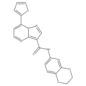 Pyrazolo[1,5-a]pyrimidine-3-carboxamide, N-(2,3-dihydro-1,4-benzodioxin-6-yl)-7-(2-furanyl)- Structure