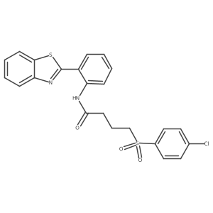 N-(2-(benzo[d]thiazol-2-yl)phenyl)-4-((4-chlorophenyl)sulfonyl)butanamide结构式