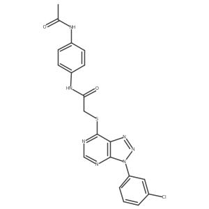N-(4-acetamidophenyl)-2-((3-(3-chlorophenyl)-3H-[1,2,3]triazolo[4,5-d]pyrimidin-7-yl)thio)acetamide Structure