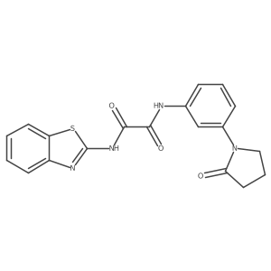 N1-(benzo[d]thiazol-2-yl)-N2-(3-(2-oxopyrrolidin-1-yl)phenyl)oxalamide结构式