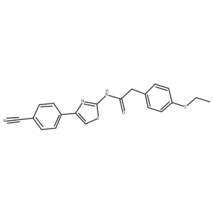 N-(4-(4-cyanophenyl)thiazol-2-yl)-2-(4-(ethylthio)phenyl)acetamide结构式