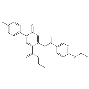 Ethyl 4-(4-ethoxybenzamido)-1-(4-methylphenyl)-6-oxo-1,6-dihydropyridazine-3-carboxylate Structure