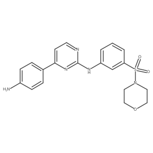 4-(4-Aminophenyl)-n-[3-(morpholin-4-ylsulfonyl)phenyl]pyrimidin-2-amine结构式