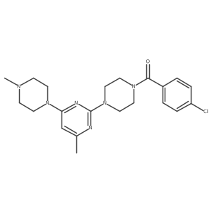 2-[4-(4-Chlorobenzoyl)piperazin-1-yl]-4-methyl-6-(4-methylpiperazin-1-yl)pyrimidine Structure
