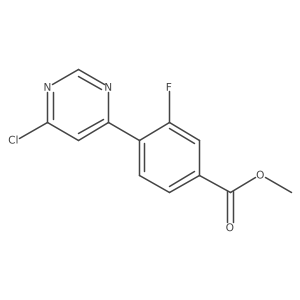 Methyl 4-(6-chloro-4-pyrimidinyl)-3-fluorobenzoate结构式