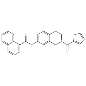 N-(2-(thiophene-2-carbonyl)-1,2,3,4-tetrahydroisoquinolin-7-yl)-1-naphthamide Structure