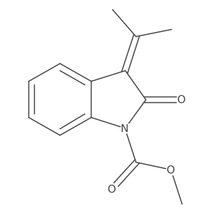 Methyl 2,3-dihydro-3-(1-methylethylidene)-2-oxo-1H-indole-1-carboxylate结构式