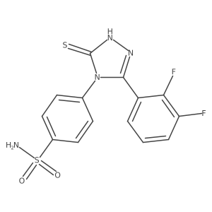 4-[3-(2,3-difluorophenyl)-5-sulfanyl-4H-1,2,4-triazol-4-yl]benzenesulfonamide结构式