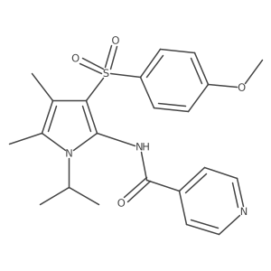 N-{3-[(4-methoxyphenyl)sulfonyl]-4,5-dimethyl-1-(propan-2-yl)-1H-pyrrol-2-yl}pyridine-4-carboxamide Structure