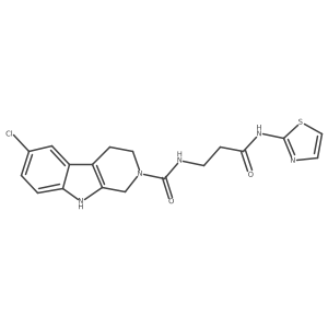 6-chloro-N-[3-oxo-3-(1,3-thiazol-2-ylamino)propyl]-1,3,4,9-tetrahydro-2H-beta-carboline-2-carboxamide Structure