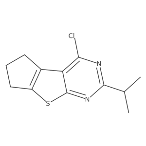 4-Chloro-2-isopropyl-6,7-dihydro-5h-cyclopenta[4,5]thieno[2,3-d]pyrimidine Structure