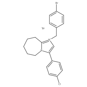 1-(4-Bromo-benzyl)-3-(4-chloro-phenyl)-6,7,8,9-tetrahydro-5H-imidazo[1,2-a]azepin-1-ium Structure