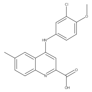 4-[(3-Chloro-4-methoxyphenyl)amino]-6-methylquinoline-2-carboxylic acid结构式