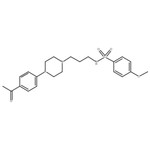 N-[3-[4-(4-Acetylphenyl)-1-piperazinyl]propyl]-4-methoxybenzenesulfonamide Structure