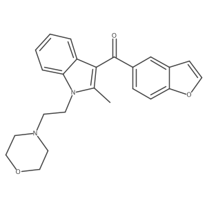 Benzofuran-5-yl-[2-methyl-1-(2-morpholin-4-yl-ethyl)-1H-indol-3-yl]-methanone Structure