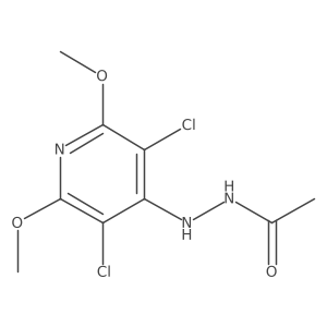 Acetic acid, 2-(3,5-dichloro-2,6-dimethoxy-4-pyridinyl)hydrazide结构式