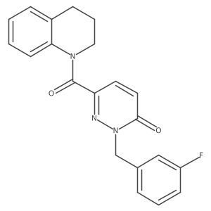 2-(3-fluorobenzyl)-6-(1,2,3,4-tetrahydroquinoline-1-carbonyl)pyridazin-3(2H)-one结构式