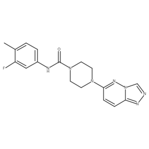 N-(3-fluoro-4-methylphenyl)-4-{[1,2,4]triazolo[4,3-b]pyridazin-6-yl}piperazine-1-carboxamide结构式