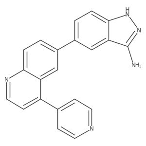 5-[4-(4-Pyridinyl)-6-quinolinyl]-1h-indazol-3-amine Structure