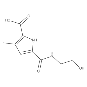 5-[[(2-Hydroxyethyl)amino]carbonyl]-3-methyl-1H-pyrrole-2-carboxylic acid Structure