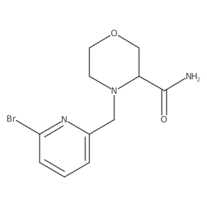 4-[(6-Bromopyridin-2-yl)methyl]morpholine-3-carboxamide结构式