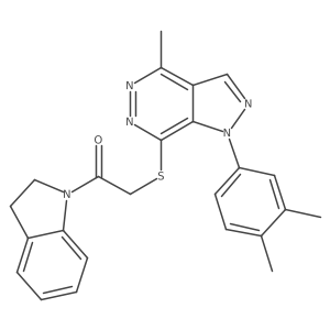 Cc1ccc(-n2ncc3c(C)nnc(SCC(=O)N4CCc5ccccc54)c32)cc1C结构式