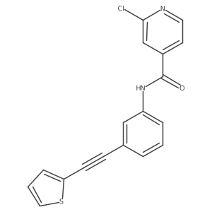 O=C(Nc1cccc(C#Cc2cccs2)c1)c1ccnc(Cl)c1结构式