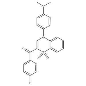 (4-chlorophenyl){4-[4-(dimethylamino)phenyl]-1,1-dioxido-4H-1,4-benzothiazin-2-yl}methanone结构式