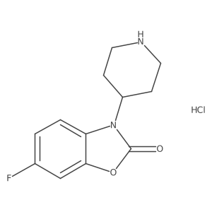6-Fluoro-3-(piperidin-4-yl)benzo[d]oxazol-2(3H)-one hydrochloride结构式