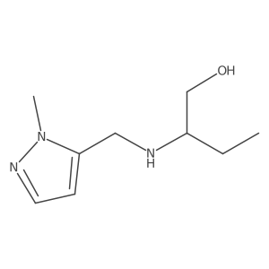 2-{[(1-methyl-1H-pyrazol-5-yl)methyl]amino}butan-1-ol结构式