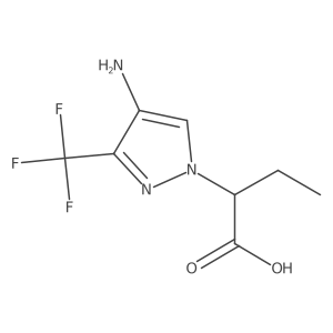 2-[4-amino-3-(trifluoromethyl)-1H-pyrazol-1-yl]butanoic acid Structure