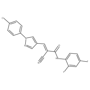 3-[1-(4-Chlorophenyl)-1h-pyrazol-4-yl]-2-cyano-n-(2,4-difluorophenyl)prop-2-enamide Structure