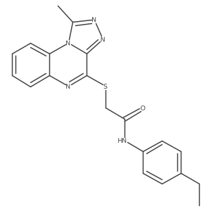 N-(4-ethylphenyl)-2-((1-methyl-[1,2,4]triazolo[4,3-a]quinoxalin-4-yl)thio)acetamide结构式
