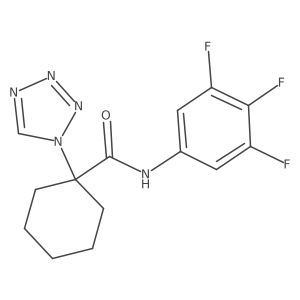 1-(1H-tetrazol-1-yl)-N-(3,4,5-trifluorophenyl)cyclohexanecarboxamide Structure