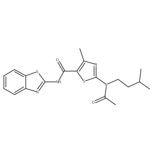 2-[acetyl(3-methylbutyl)amino]-N-[(2E)-1,3-benzothiazol-2(3H)-ylidene]-4-methyl-1,3-thiazole-5-carboxamide Structure