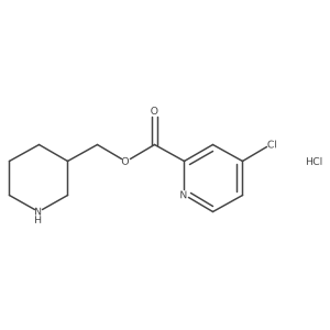 3-Piperidinylmethyl 4-chloro-2-pyridinecarboxylate hydrochloride结构式
