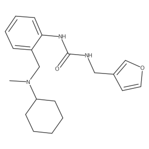 1-(2-{[Cyclohexyl(methyl)amino]methyl}phenyl)-3-[(furan-3-yl)methyl]urea Structure