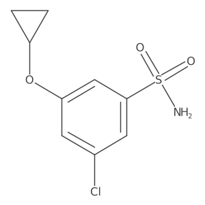 3-Chloro-5-cyclopropoxybenzenesulfonamide结构式