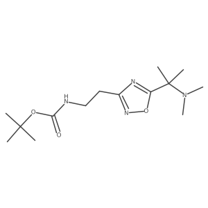 Tert-butyl (2-(5-(2-(dimethylamino)propan-2-yl)-1,2,4-oxadiazol-3-yl)ethyl)carbamate Structure