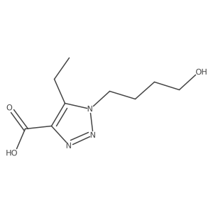5-Ethyl-1-(4-hydroxybutyl)-1h-1,2,3-triazole-4-carboxylic acid Structure