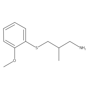 1-[(3-Amino-2-methylpropyl)sulfanyl]-2-methoxybenzene结构式