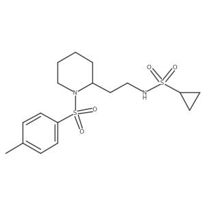 N-(2-(1-tosylpiperidin-2-yl)ethyl)cyclopropanesulfonamide Structure